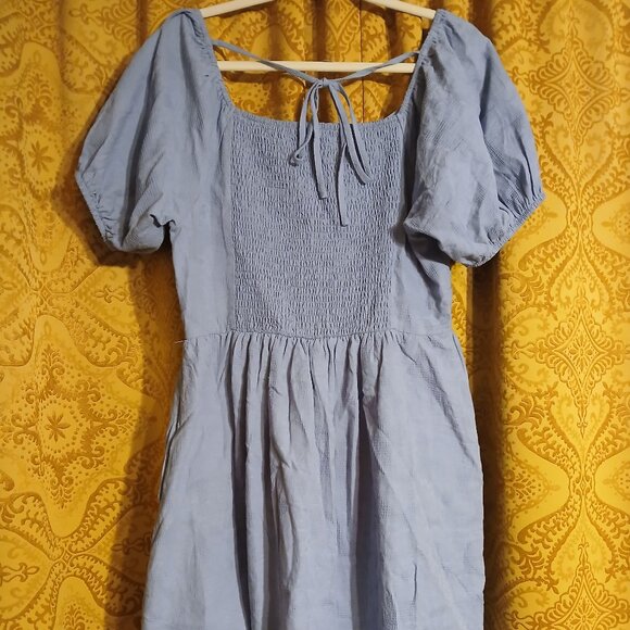 Large Blue Summer Dress - Picture 5 of 8
